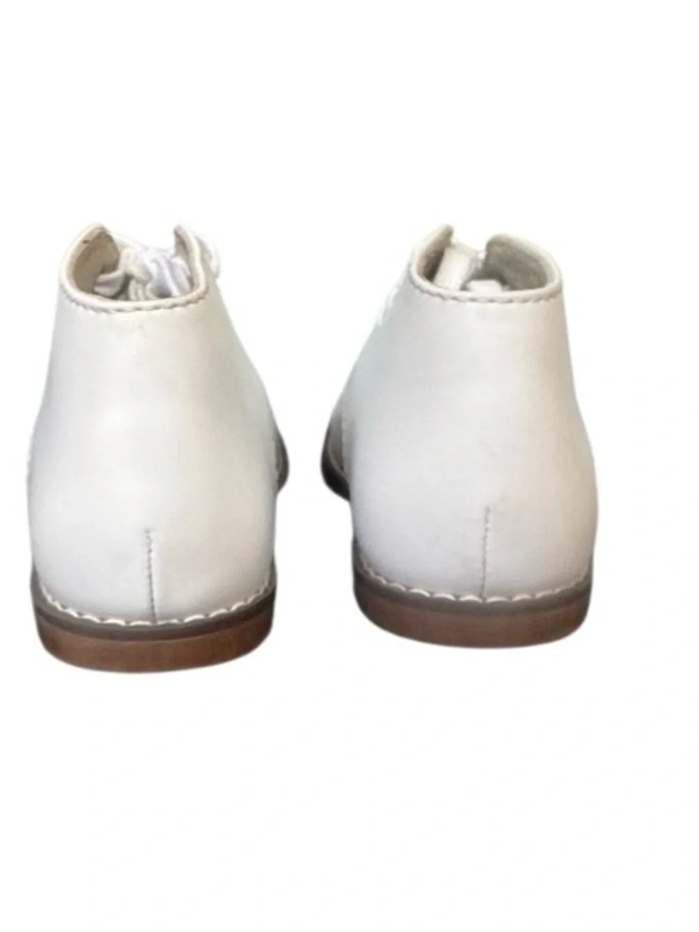 FOOTMATES TODD white leather walkers hi top dress shoes baby boys GIRL’s  size 6